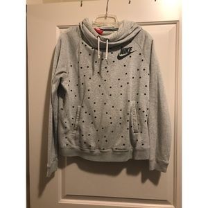 Polka Dot Nike scarf neck sweatshirt